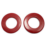 10 Resin Round Pendant Red 50 mm