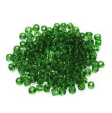 Glass Trans Seed Beads Green 8/0