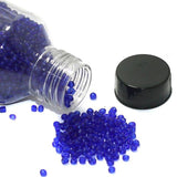 Glass Trans Seed Beads Blue 8/0