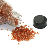 Silver Line Glass Seed Beads Orange 11/0