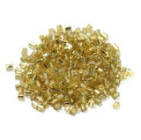 2 Cut Silver Line Glass Seed Beads Golden