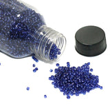 Silver Line Glass Seed Beads Blue 11/0