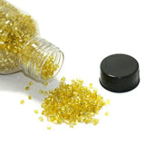 2 Cut Silver Line Glass Seed Beads Yellow 11/0