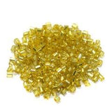 2 Cut Silver Line Glass Seed Beads Yellow 11/0