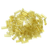 450 Gms, 10mm Bugles Seed Beads Yellow