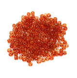 450 Gms Glass Trans Seed Beads Orange 11/0