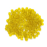 450 Gms Glass Trans Seed Beads yellow 8/0