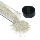 3200+Pcs, 13/0 Clear Silver Line Glass Seed Beads