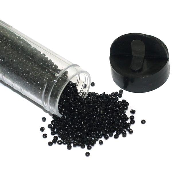 3200+Pcs, 13/0 Black Opaque Glass Seed Beads