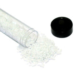 1000+Pcs, White Bugles Glass Seed Beads