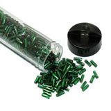 850 Pcs Nippon Seed Beads Twisty Buggles Green