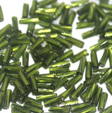 850 Pcs Nippon Seed Beads Twisty Buggles Olive Green, Size 11/0, 8mm