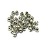 200 Pcs, 4mm Solid Brass Round Beads Silver