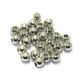 50 Pcs, 8mm Solid Brass Round Beads Silver