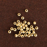 200 Pcs, 4mm Solid Brass Round Beads Golden