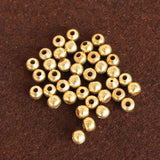 100 Pcs, 6mm Solid Brass Round Beads Golden
