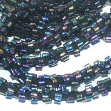 1 Mtr Metallic Rainbow Seed Bead Beaded String For Necklace