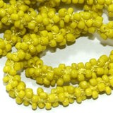 1 Mtr Opaque Yellow Seed Bead Beaded String For Necklace