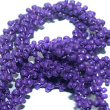 1 Mtr Opaque Purple Seed Bead Beaded String For Necklace
