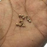 50 Pcs, 2mm Crimp Beads Cover Golden