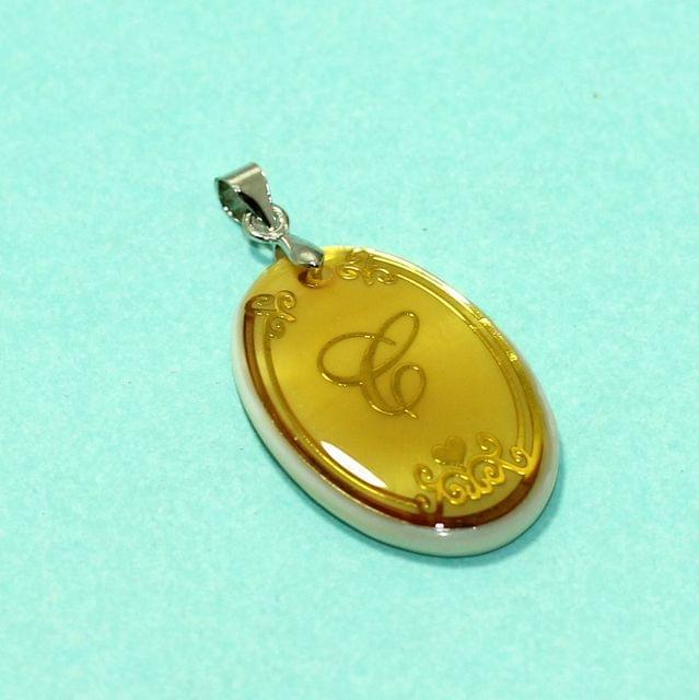 Alphabet C Oval Shaped Shell Pendant – beadsnfashion