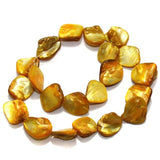 Yellow Shell Beads String 18-22 mm