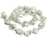 1 String, 22mm White Shell Pearl Beads