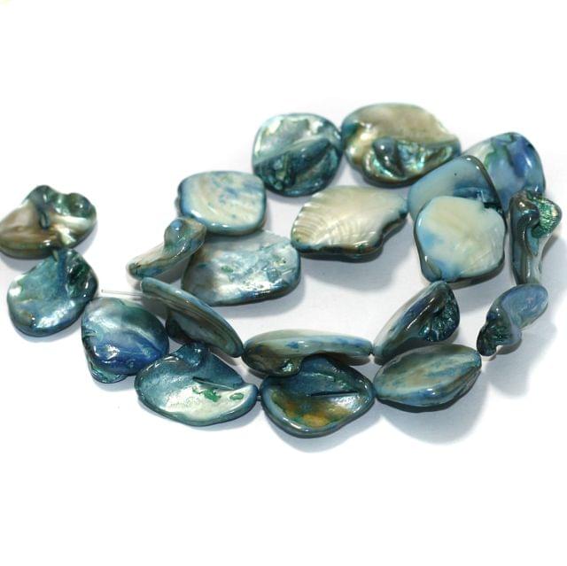 Blue Shell Beads String 18-22 mm