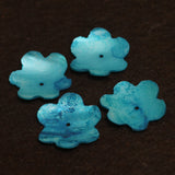 25 Pcs, 30mm Turquoise Flower Shell Beads