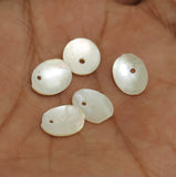 100 Pcs, 12x8mm Off White Single Hole Shell Beads