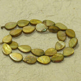 15x10mm  Drop Shell Beads Olive 1 String