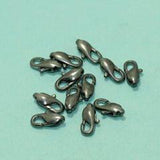 25 Pcs, Black Finish Alloy Lobster Clasps