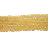 1 String Semiprecious Round Beads Trans Yellow 4 mm