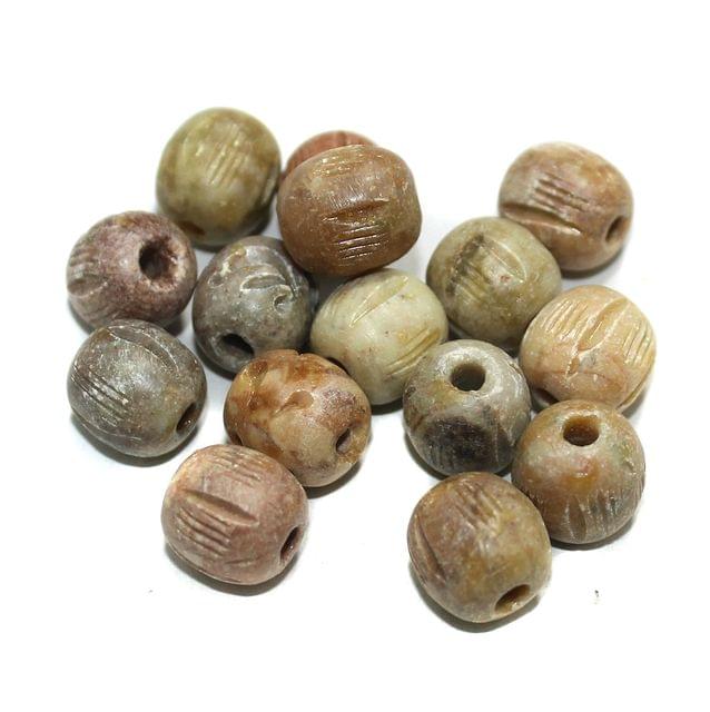 50 Soap Stone Oval Round Beads 15x13 mm
