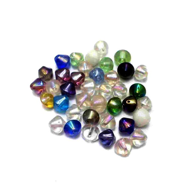 300+ Glass RONDELLE Beads Assorted Rainbow 8 mm