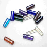 150+ Special Polish Glass Tube Beads Assorted 6x8 mm