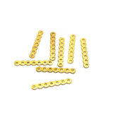 50 Pcs Golden Finish Spacer 7 Hole 1.25 Inch
