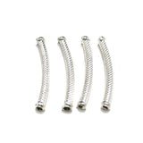 4 Pcs, 44mm German Silver Tube Pipe/Hollow Pipe