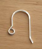 Sterling Silver Plain Earwire 18x13mm_bnf0537_1