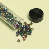 400 Pcs, 4mm Metallic Rainbow Faceted Glass Bicone Beads