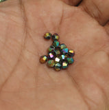 400 Pcs, 4mm Metallic Rainbow Faceted Glass Bicone Beads