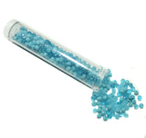 445 Pcs, Trans and Opaque Turquoise 4mm Glass Crystal Beads Tube For Jewellery Making