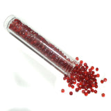 445 Pcs, 4mm Trans and Opaque Red Glass Crystal Beads Tube For Jewellery Making