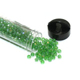 400 Pcs, 4mm Trans Luster Green Faceted Crystal Rondelle Beads