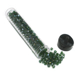 400 Pcs, 4mm Luster Green Faceted Bicone Beads