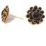 2 Pairs20X20 mm  Double Layer PACCHI EARRING BLACK