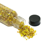 150 Gms Mix Yellow Seed Beads Bottle, Size 11/0