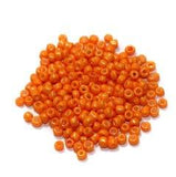 Glass Opaque Seed Beads Orange