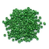 Glass Opaque Seed Beads Green 11/0