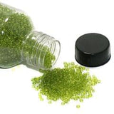 6 Colors Seed Beads Bottles Combo Green, Size 11/0